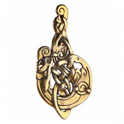 Mac Tíre, Celtic Wolf, bronze pendant