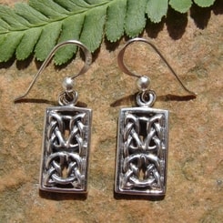 RECTANGULUM, silver earrings, Ag 925