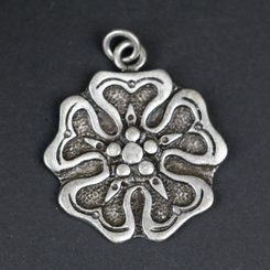 ROSE, House of Rosenbergs, pendant, zinc, antique silver