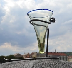 Verre à boire Scandinave, Birka, avec support forgé