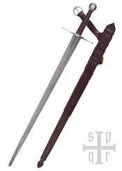 Medieval Bastard Sword with Scabbard, Blunt