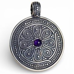 VESNA, Slavic silver jewelry, Moravia Magna, amethyst