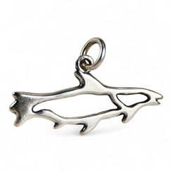 LUOSSA, Sami Salmon, Lapland Silver pendant