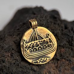 Viking Turtle Brooch, bronze
