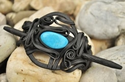 HAIR BROOCH WITH Turquoise