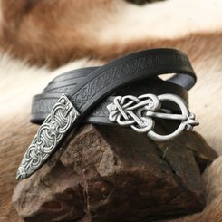Ceinture viking - Boucle étain couleur bronze et mordant