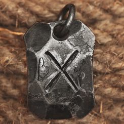 GEBO, forged rune pendant, iron
