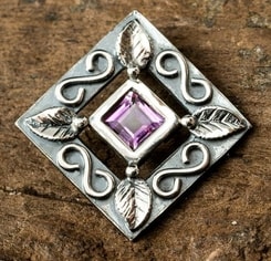 CREUSA, pendentif, améthyste, argent