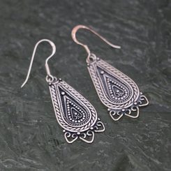 LADA, silver Slavic earrings, Ag 925