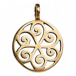 SUN SYMBOL II, bronze pendant