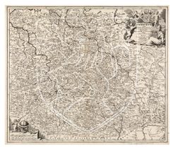 Bohemiae Regnum, carte historique du Royaume de Bohême, papier fait main