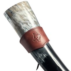 VEGVÍSIR leather horn holder black
