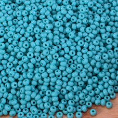 Rocaille Tchèque Preciosa, opaque Turquoise 10/0