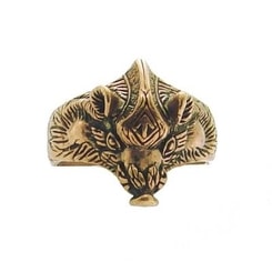 VIKING BOAR WITH TIWAZ RUNE, bronze ring