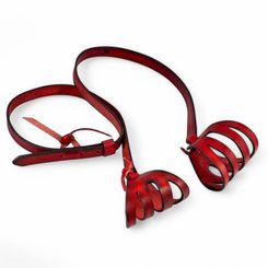 Support en cuir pour cor d'appel