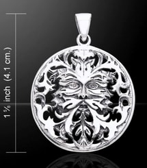 The GREENMAN FACE, silver pendant Ag 925