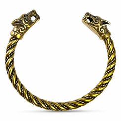 FENRIR, Viking Wolf Bracelet, brass