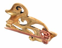CELTIC DUCK, France, silver pendant
