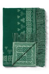 Celtic wool blanket, green