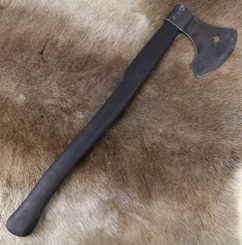 German horseman's axe, etched, replica