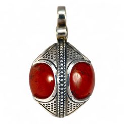 FLANN, sterling silver earrings with jasper