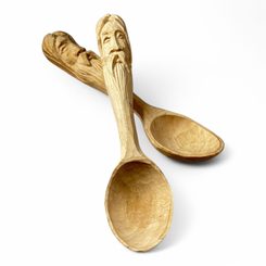 Baumbart, geschnitzter Löffel