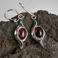 LUNULA, Großmährische Ohrringe, Silber 925