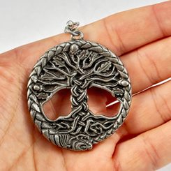 KELTISCHE EICHE heiliger Baum des Lebens Anhänger Bronze