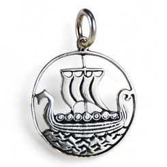 DRAKKAR, Viking ship, pendant Ag 925