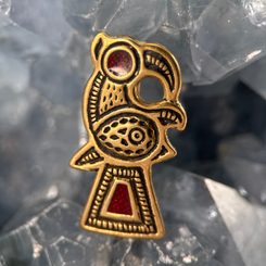 AZTEC, silver earrings AG 925, garnet