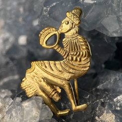 Mittelalterliches Pilgerabzeichen mit einem Affendoktor