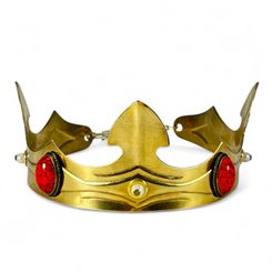 CAROLUS, noble medieval brass crown, red