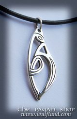 Celtic Necklace, handcrafted silver pendant, XIV