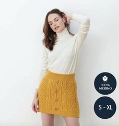 Aran Mini Skirt Sunflower