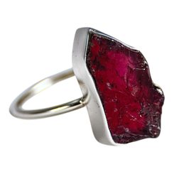 IGNARA, ring, garnet silver 925/1000