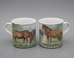 Chevaux, Tasse classique 0,25 litres, Carlsbad porcelaine