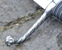 RENAISSANCE DAGGER WITH RING, wire handle, battle ready copy