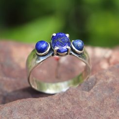 CITTADELLA, ring, lapis lazuli, silver 925