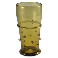 LUCRETIA, forest green glass, goblet