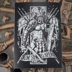 GLADIATOR, men's T-Shirt black and white