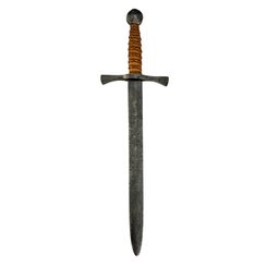Rondel or Bollock dagger Praga, 14th century, blunt replica, brown
