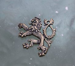 WHITE WOLF, pendant, zinc antique brass