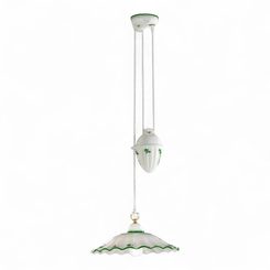 TIROLIA ceramic ceiling lamp with weight 2211-1, green