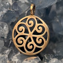 DOUBLE-TAILED LION, symbol of Bohemia, bronze, pendant