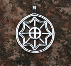 SLAVIC SUN II, silver pendant