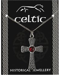 Irish Cross Pendant, Red