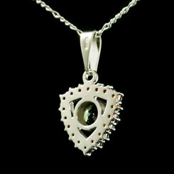 LUNA pendant, garnet, silver 925 11g