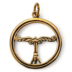 IRMINSUL, bronze viking pendant