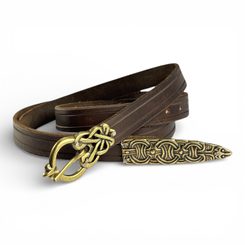 VIKING BELT - BRASS BUCKLE and STRAP END