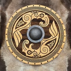 HUGINN et MUNNIN, bouclier viking, décoration